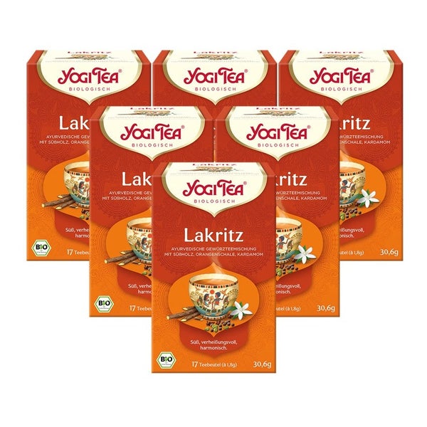 Yogi Tea -Lakritz Bio Gewürztee | 6 x 30,6g 6x17 St
