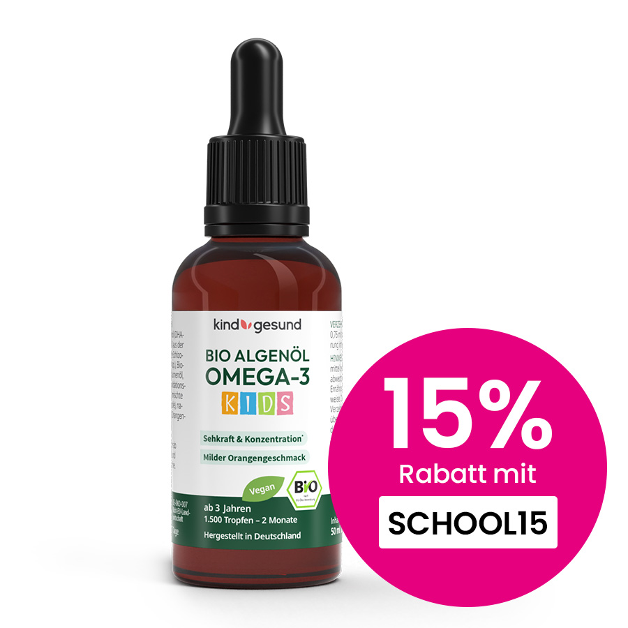 kindgesund Bio Omega-3 Kinder Tropfen - vegan & hochdosiert 50 ml