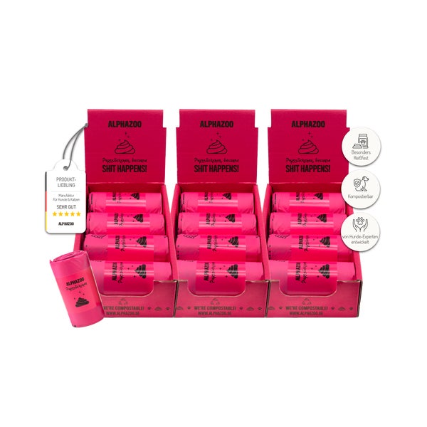 Pupssäckchen Kotbeutel Pink 3er 360 St