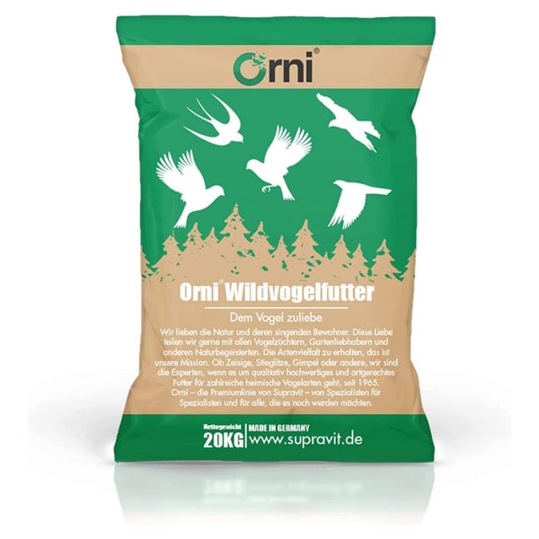 Orni Zeisig I Hochwertiges Zeisig Vogelfutter I Mischung aus natürlichen Samen und Körnern für eine gesunde Ernährung der Vögel 20 kg