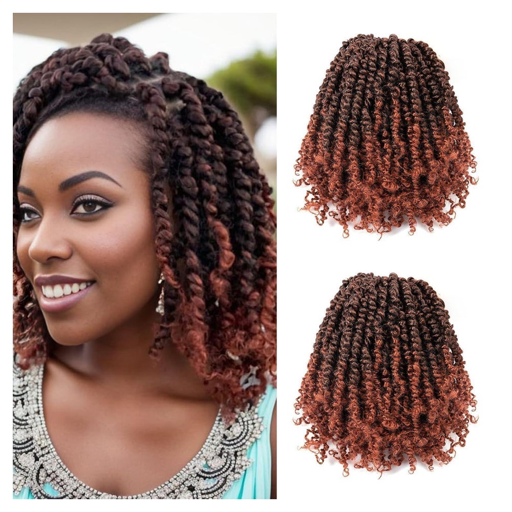 Haarverlängerung Passion Twist Häkeln 20.3cm-8 Zoll (8er pac 1 St