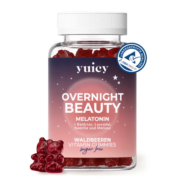 yuicy® Overnight Beauty – Melatonin Gummies zum Einschlafen 60 St