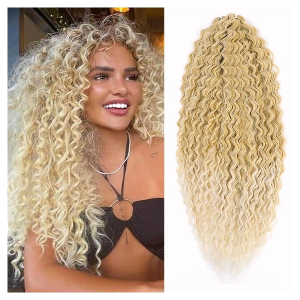 Haarteile Crochet Preloop Waterwave 22 Zoll Kunsthaar Blond 1 St