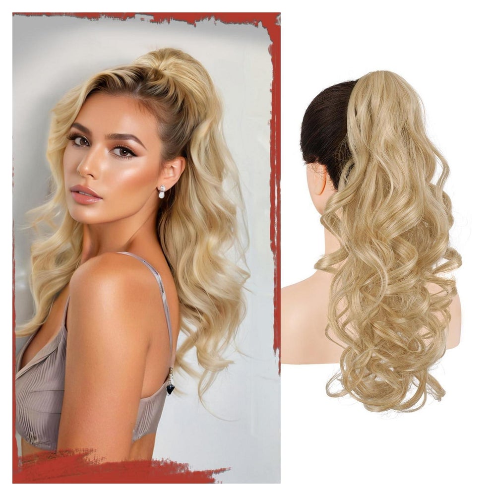 Pferdeschwanz Haarteil Clip Synthetik Wellig Damen 43cm Asch 1 St