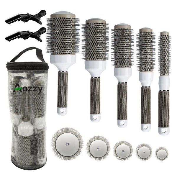 Professionelles Haarbürsten Set Keramik Nano Ionic Rundbürst 1 St