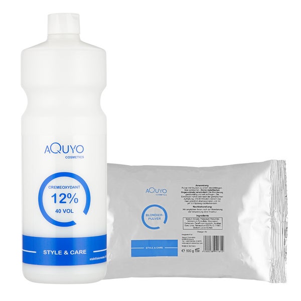 Blondierpulver 500g + Creme Oxydant Entwickler 12% (1000ml) 1 St