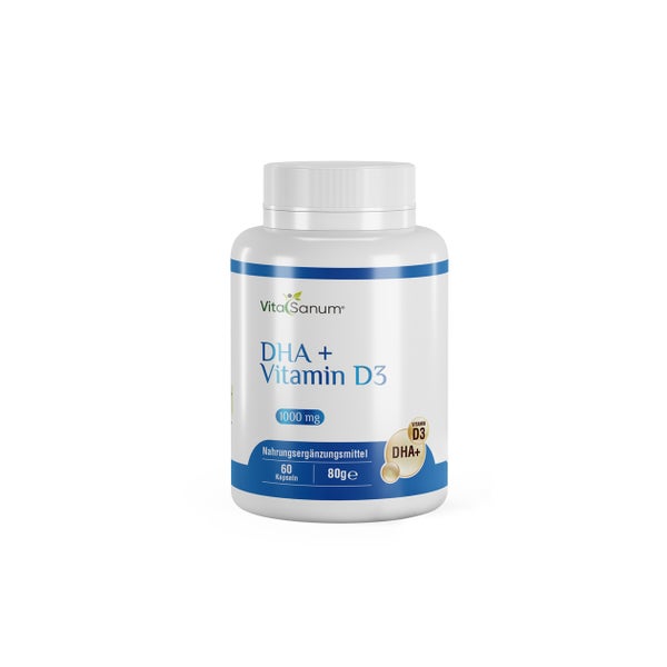 VitaSanum® - DHA + Vitamin D3 1000 mg 60 Kapseln  St