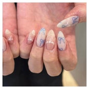 Press On Nägel 24 Stück Blau Weiß Schmetterling Mandel desig 1 St