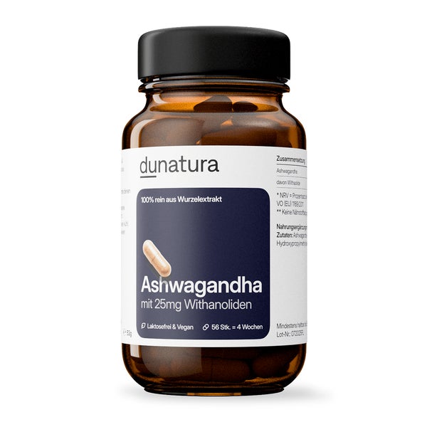 Ashwagandha (500mg) mit 25mg Withanoliden | 56 Kapseln 56 St