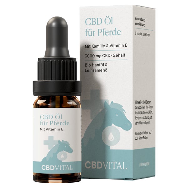 CBD VITAL Hanföl für Pferde | 3000mg CBD 10 ml