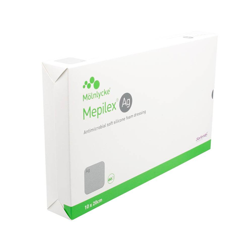 Mepilex Ag Schaumverband 10x20 cm steril 5 St