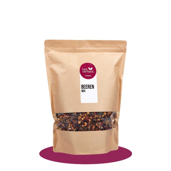 teeverliebt - Beeren Mix loser Früchtetee Großpackung I Fruchtiger Beerentee – rund & ausgewogen | 1kg 1000 g