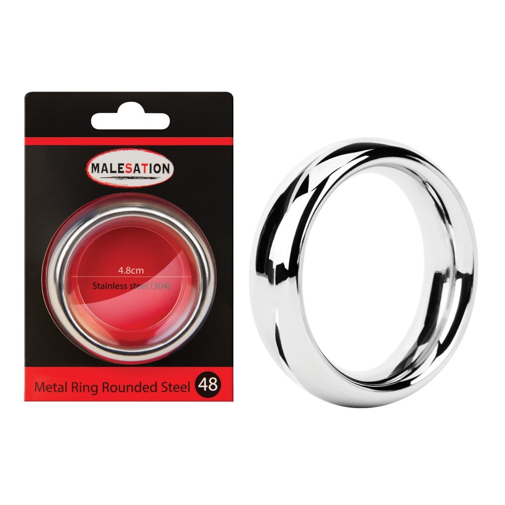 MALESATION - Metal Ring Rounded Steel 1 St