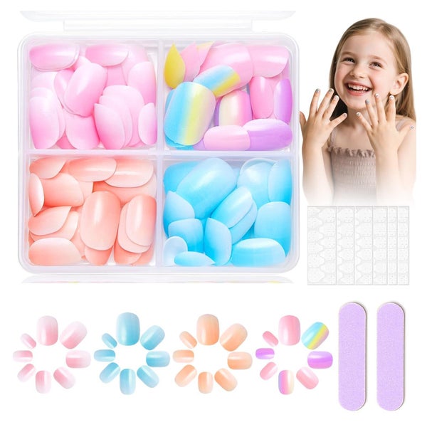 Klebenägel 96PCS Kurz Gelkleber Fullcover Kindernägel Farbe 1 St