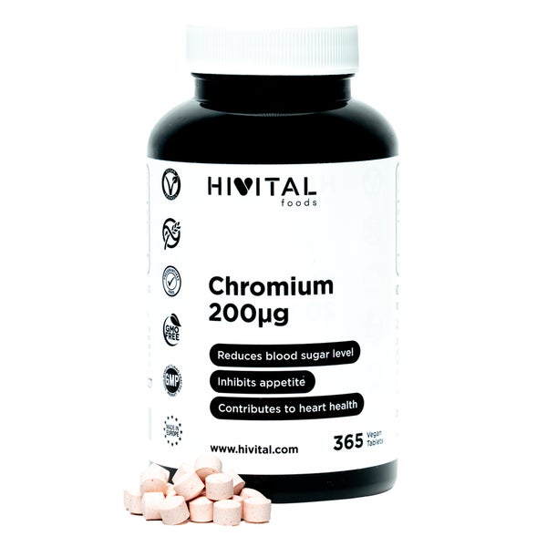 Chrom 200 mcg | 365 vegane Tabletten 365 St