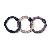 DOUX Set 3 Scrunchies S aus Seide 3 St