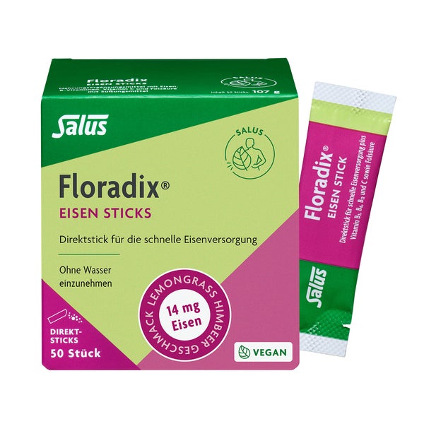 Floradix Eisen Sticks Pulver Salus 50 St