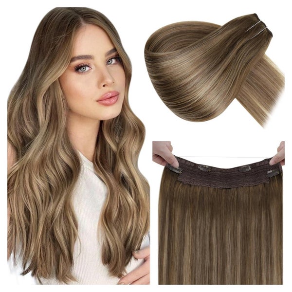 Extensions Echthaar Remy Balayage Blond Ombre 50 cm-w 1-1-#8 1 St