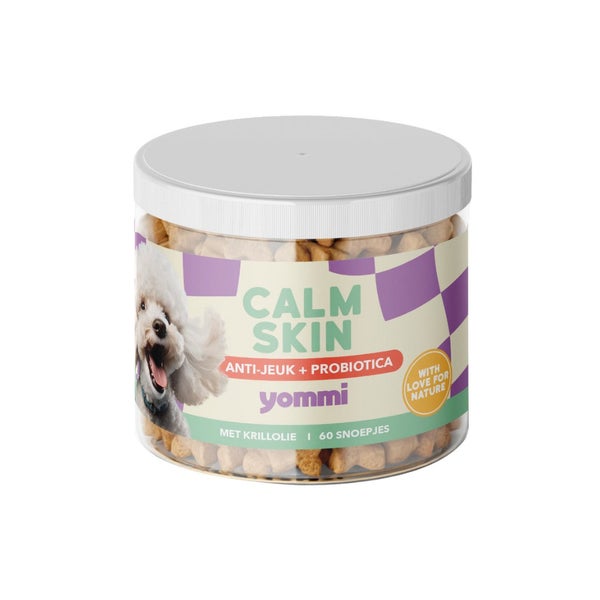 Yommi Calm Skin - Kausnacks gegen Juckreiz mit Probiotika für Hunde 60 St