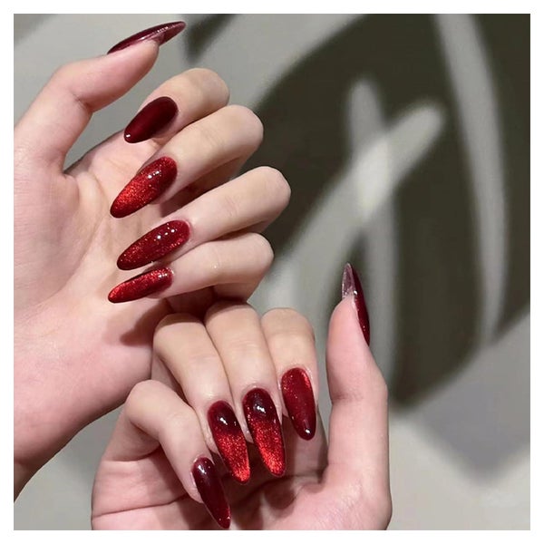 Kunstnägel Press On Nails Kurz Full Cover 1 g (1er Pack) Rot 1 St