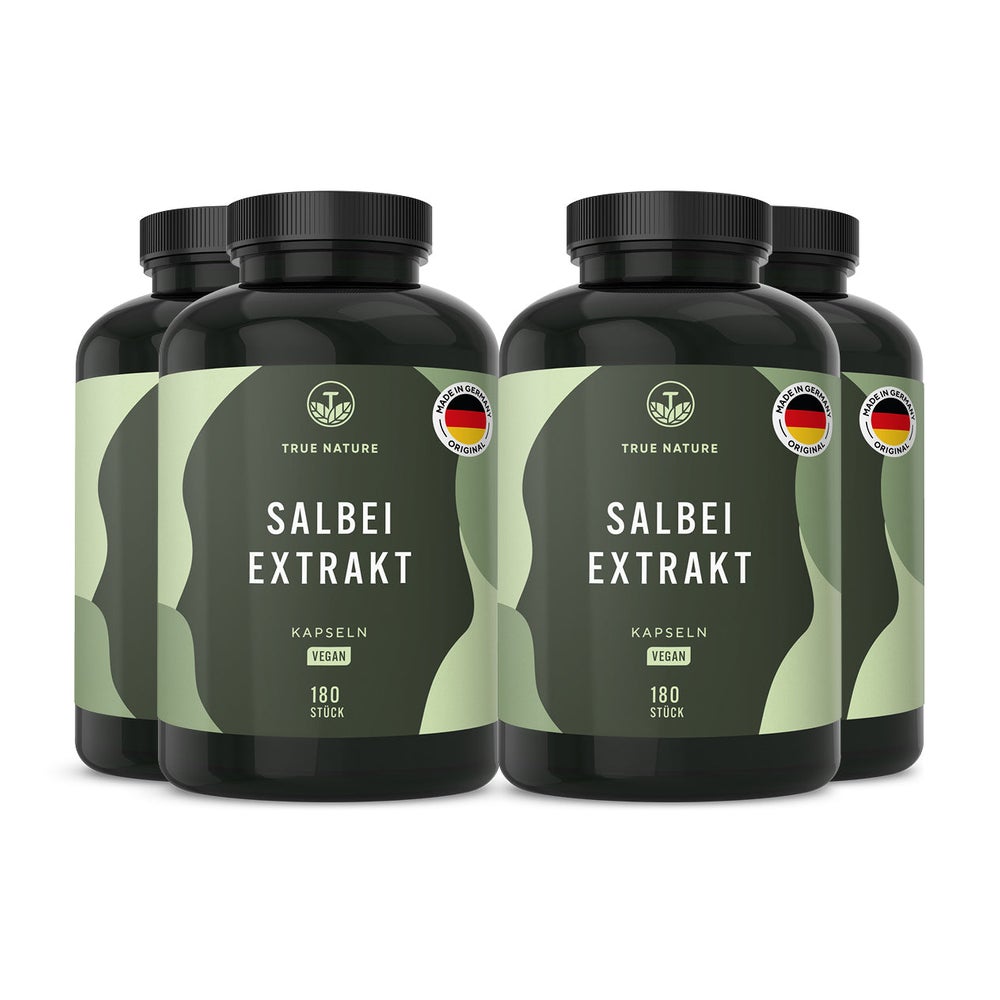 Salbei Kapseln Vegan, 12mg ätherische Öle, 24 Monate Vorrat