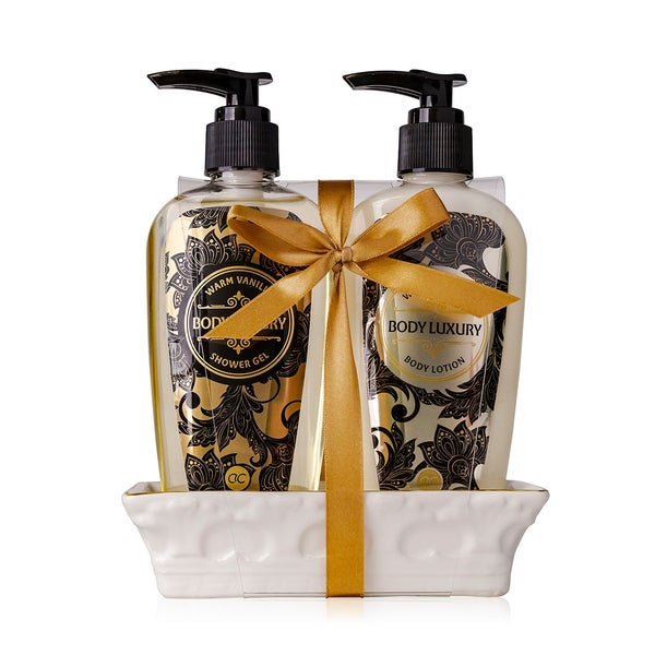Accentra Handpflegeset Body Luxury Handseife + Handlotion in Keramikschale 400 ml