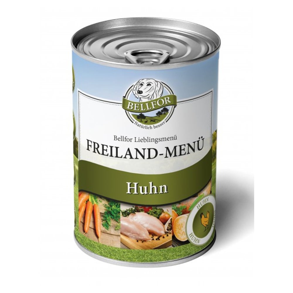 Bellfor Hundefutter Nass mit Huhn Freiland-Menü 400 g 400 g