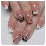 Falsche Fingernägel Französisch Ballerina Strass Rosa 24 Sti 1 St