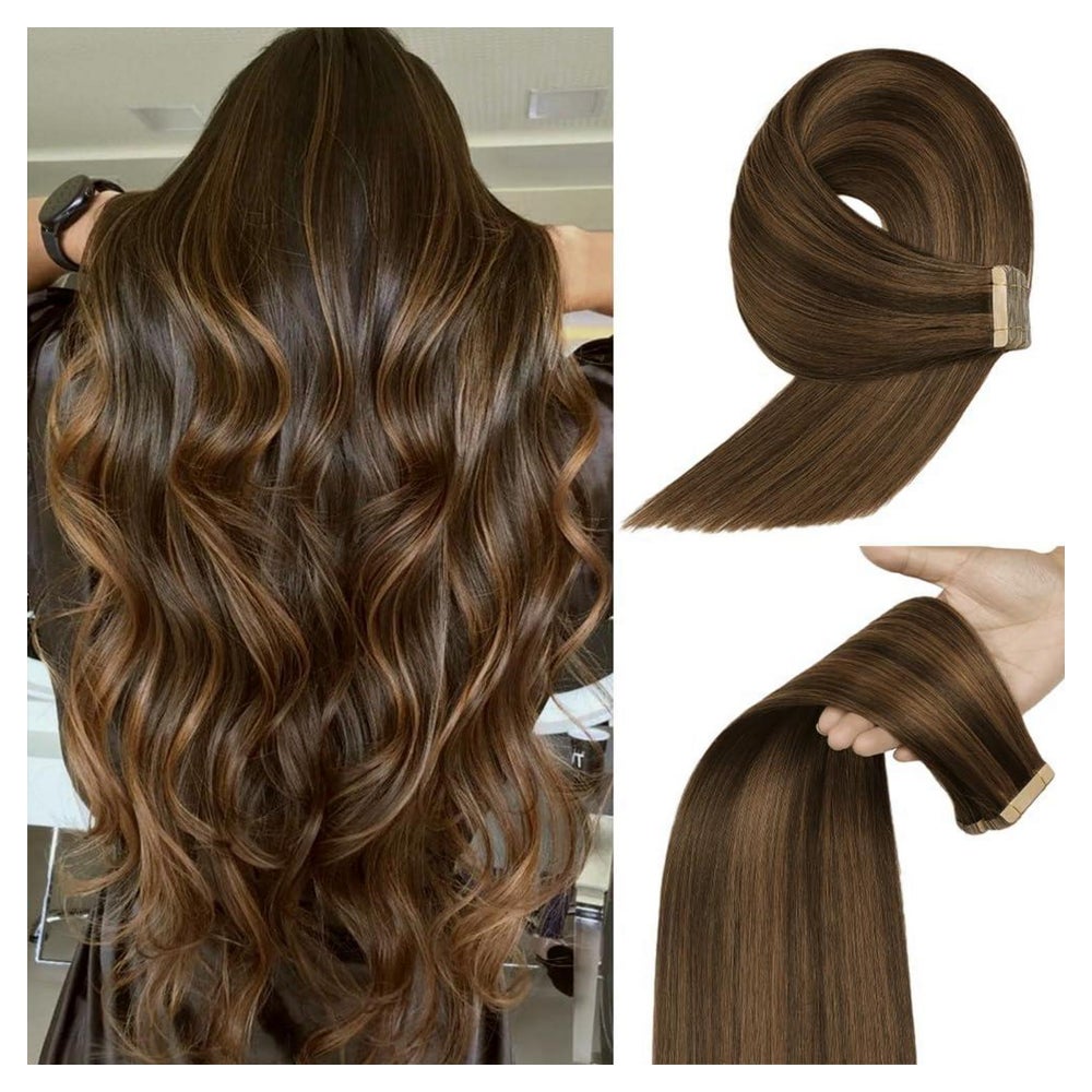 Tape Extensions Echthaar Remy Invisible Skin P2 6# 20inch(50 1 St