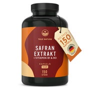 Produktabbildung: Safran Extrakt Kapseln + Vit B1 & B3 - Vegan & Made in DE 150 St