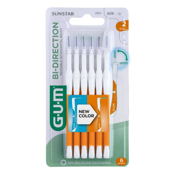 Gum Bi-direction Interdentalb.0,9 Mm Orange 6 St
