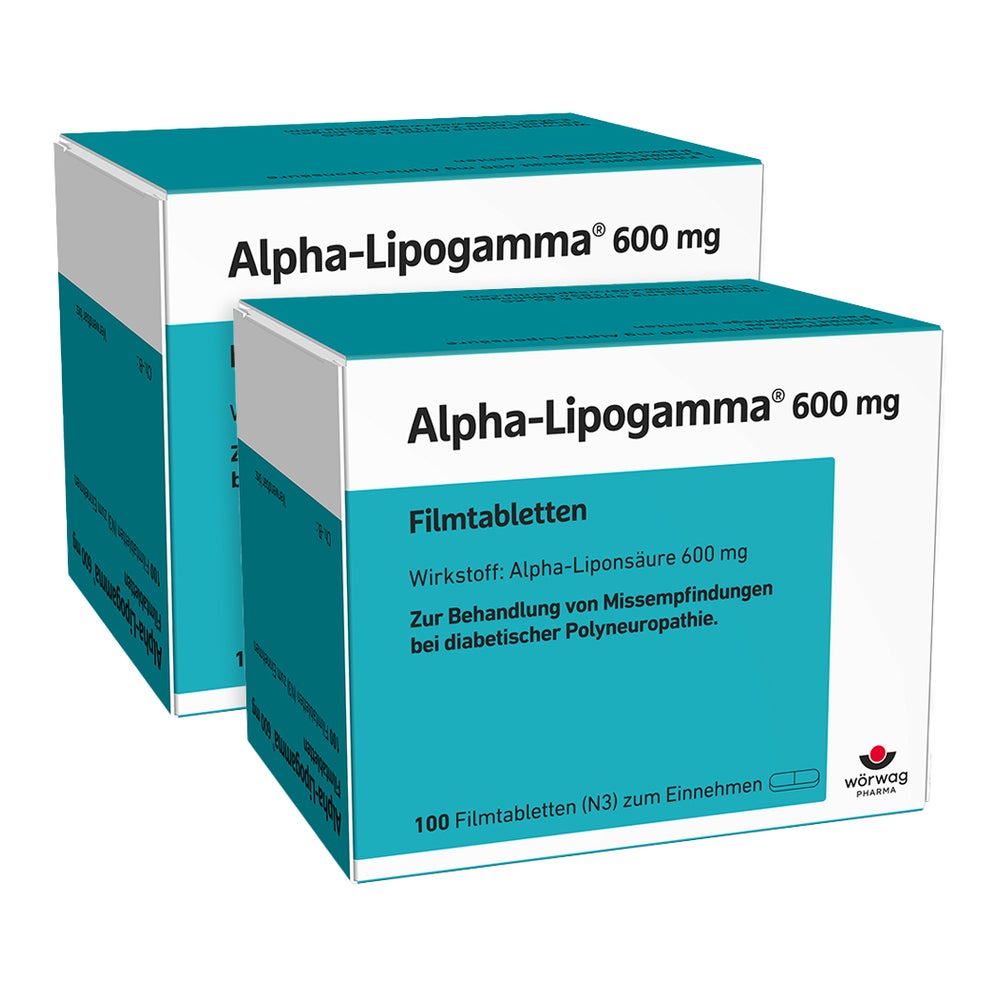 Alpha Lipogamma 600 mg Doppelpack 2X100 St