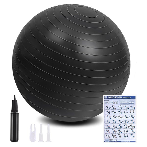 Gymnastikball Fußpumpe AntiBurst Yoga Pilates Fitness 55cm S 1 St