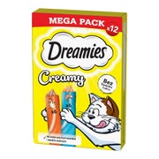 DREAMIES Creamy MEGA PACK: Zusatzfutter mit Huhn und Lachs 12x10 g 0,12 kg