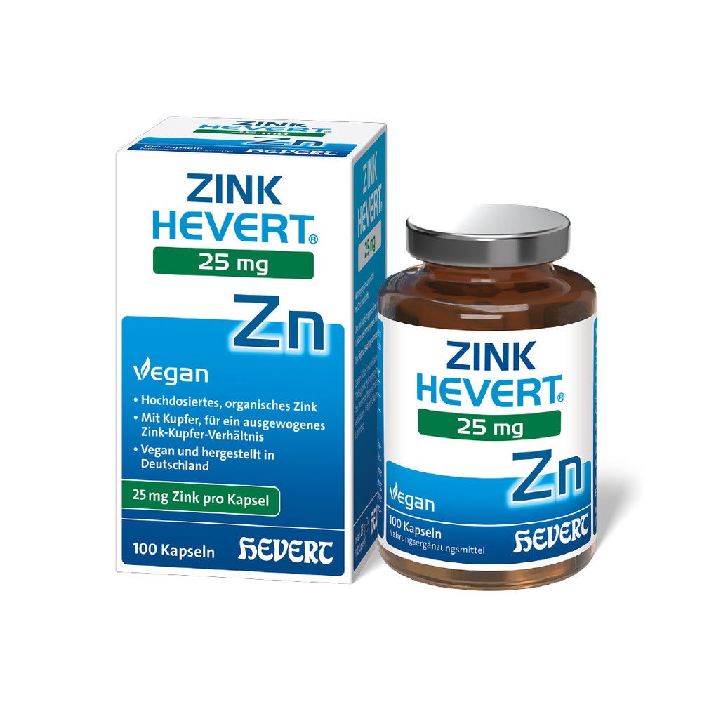 Zink Hevert 25 Mg Kapseln 100 St