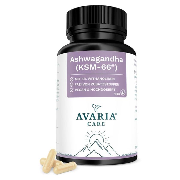 Ashwagandha KSM-66® – 5% Withanolide, vegan, glutenfrei 180 St