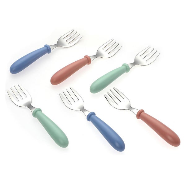 Besteck Set 6 Teile Edelstahl mit Silikongriff 1 St