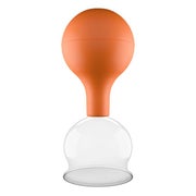 Produktabbildung: Pulox Schröpfglas aus Echtglas mit Saugball - 52mm in Braun 1 St