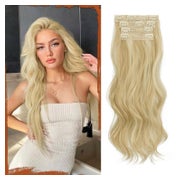 Sofeiyan Clip in Extensions 50 cm Gewellt Hellblond/Cremeblond - 4tlg