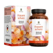 Nährstoffe für Frauen Vitamin B, C, D, K & Eisen, Zink, Selen, Chrom, Mangan, Kupfer - FRAUENSCHATZ - 120 vegane Kapseln - NATURTREU® 81 g