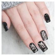 Künstliche Fingernägel PressOn 24 Stück Diamanten Schwarz Sc 1 St