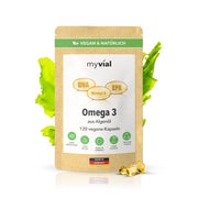 myvial® Omega-3 Kapseln – vegan, aus hochwertigem Algenöl 120 St