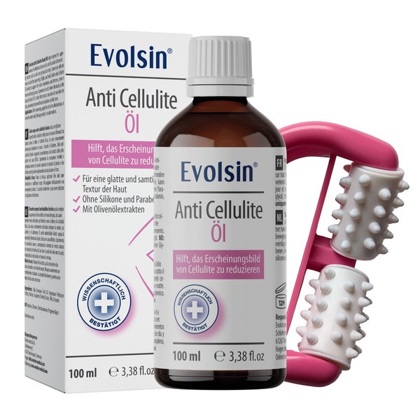 Evolsin Anti Cellulite Öl mit Massageroller 100 ml