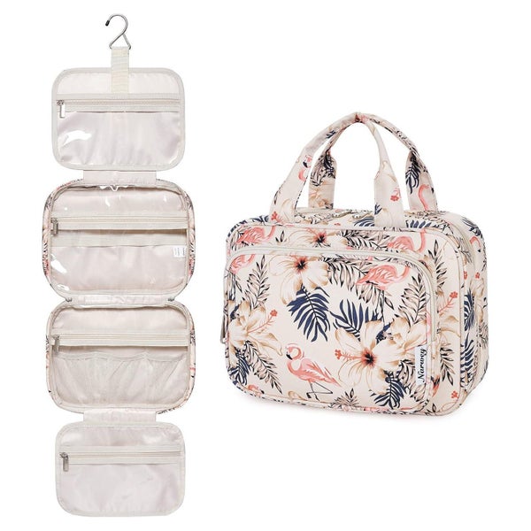 Kulturtasche Kulturbeutel Kosmetiktasche Damen Ba-beige Flam 1 St