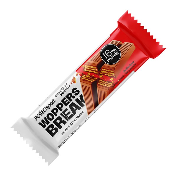 Polleo Protein Woppers Break, 21,5 g, Chocolate 21,5 g