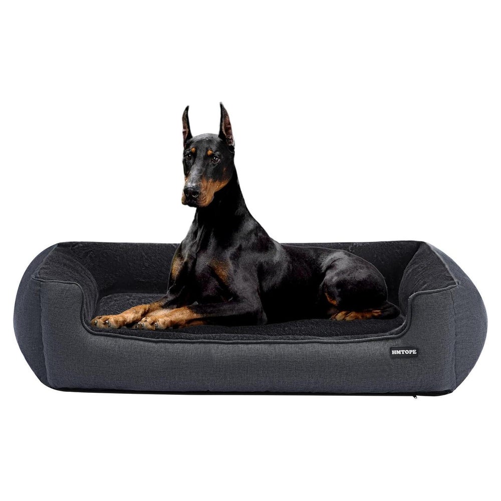 Hundebett Hundesofa abnehmbar L 120 x B 90 x H 30 cm Dunkelg 1 St