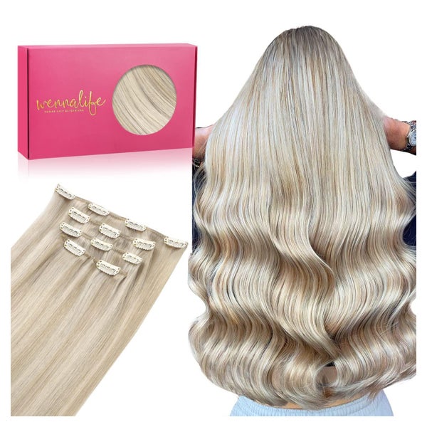 Extensions Clip In 35cm-75g #17A 60A Aschblond Highlights Pl 1 St