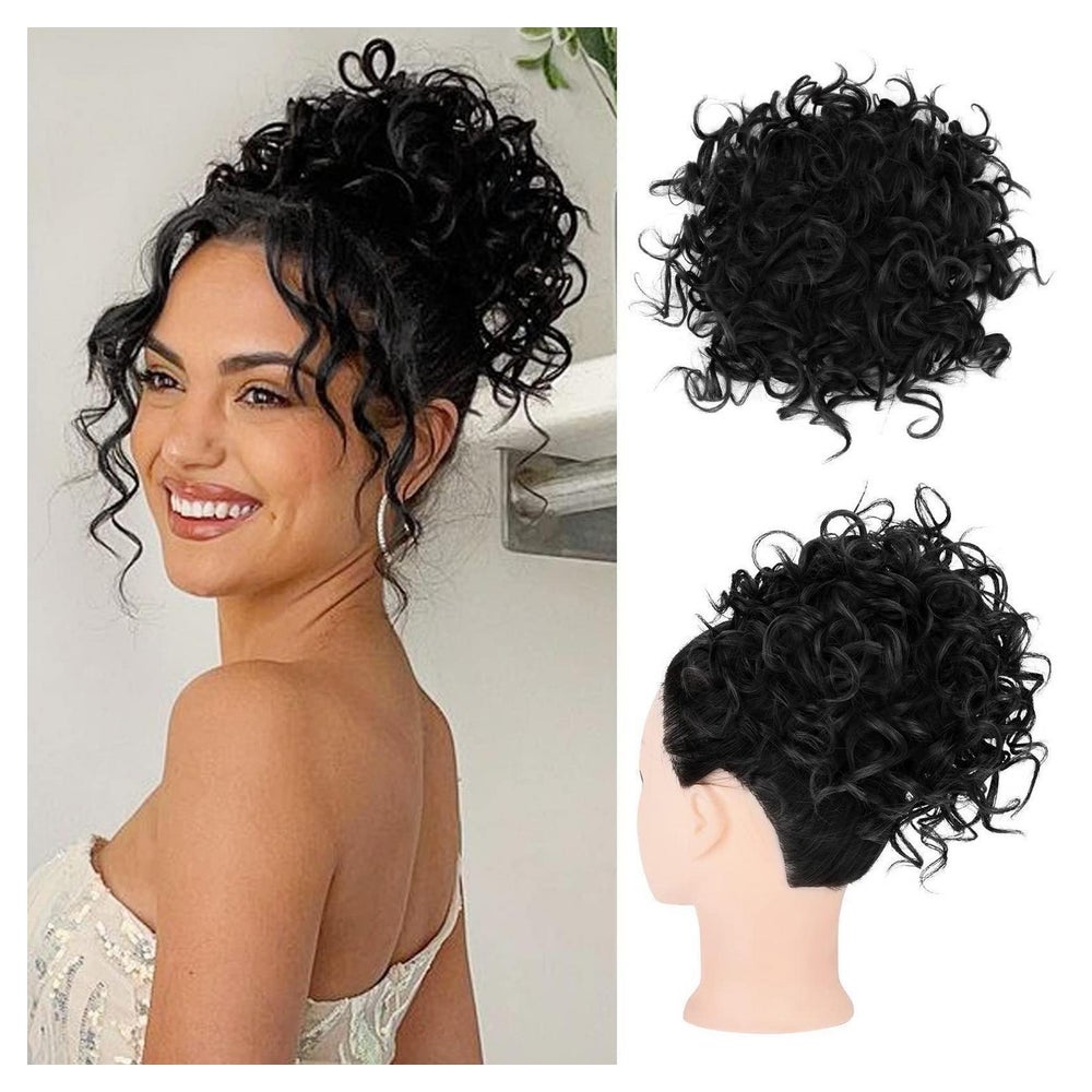 Haarteil Dutt Messy Bun Pferdeschwanzverlängerung Scrunchies 1 St