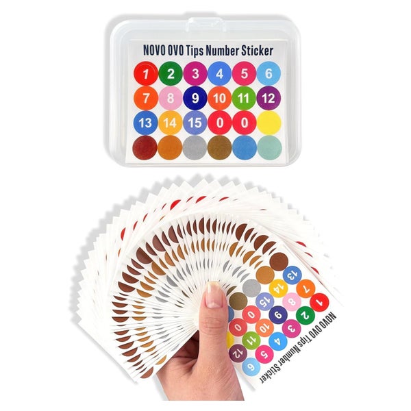 Zahlenetiketten 24 DIY Maniküreboxen Nail Tips Number Sticke 1 St