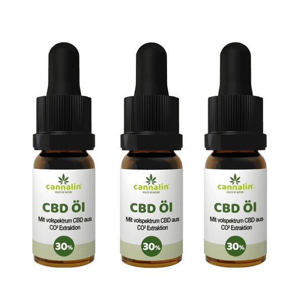 Cannalin - 3x CBD Öl Vollspektrum - 30% 3x10 ml